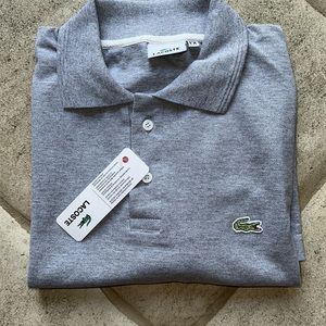 NWT Lacoste 🔥 Men’s Gray Polo Short Sleeve Shirt Sz XL